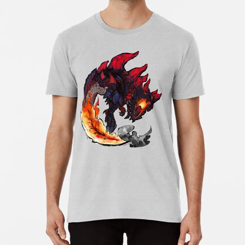 Футболка Glavenus Fire Dinosaur Trex Sword Tail Dragon Monster Hunter Monhun|Мужские футболки| |