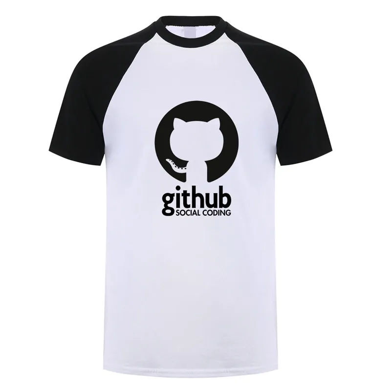 Футболка Github мужская летняя с коротким рукавом хлопковая программируемая