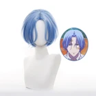 Парик skспериlanga для косплея, синий градиент, короткие прямые волосы, термостойкие, SK8, Infinity SK Eight