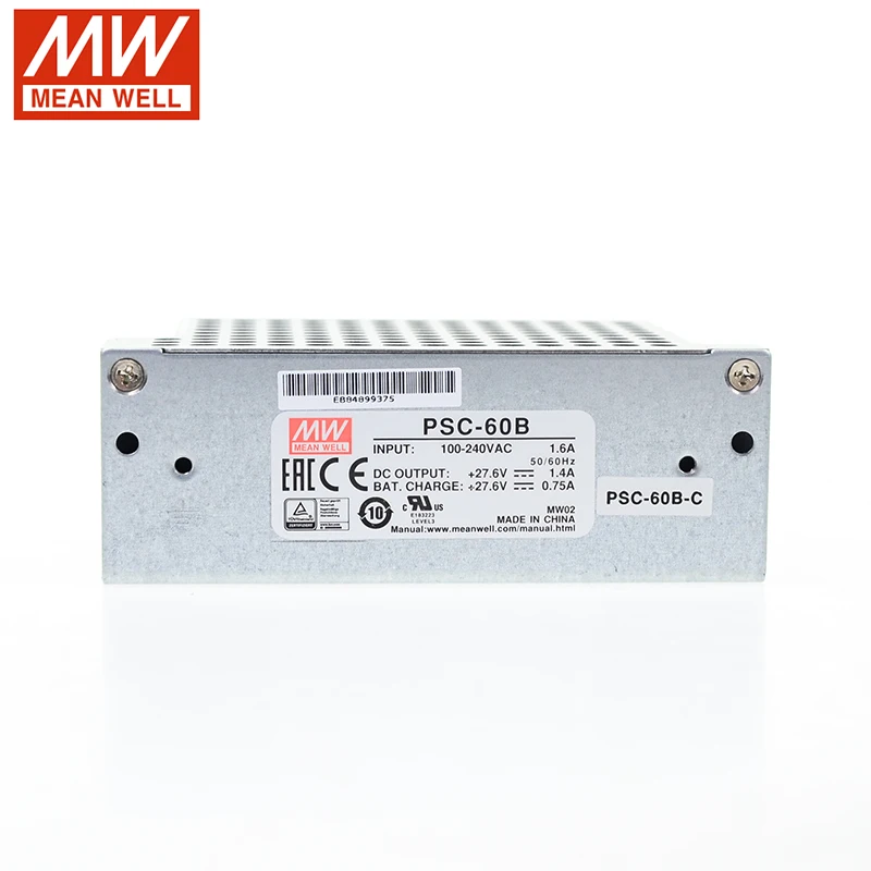 MEAN WELL PSC 60B C 60W импульсный источник питания 27 6 V DC 1.4A 0.75A закрытый тип с зарядным