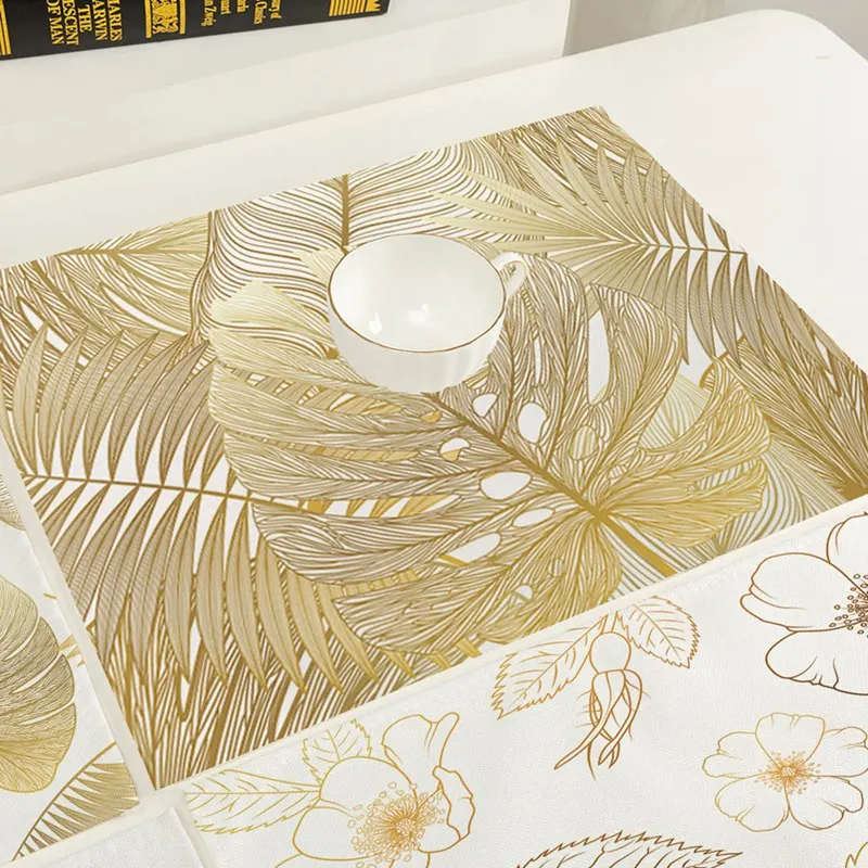Cotton Waterproof Tablecloth Table Cloth Rectangular 42X32cm Plastic Dining Desk CoverHome Room Decor Aesthetic Manteles | Дом и сад