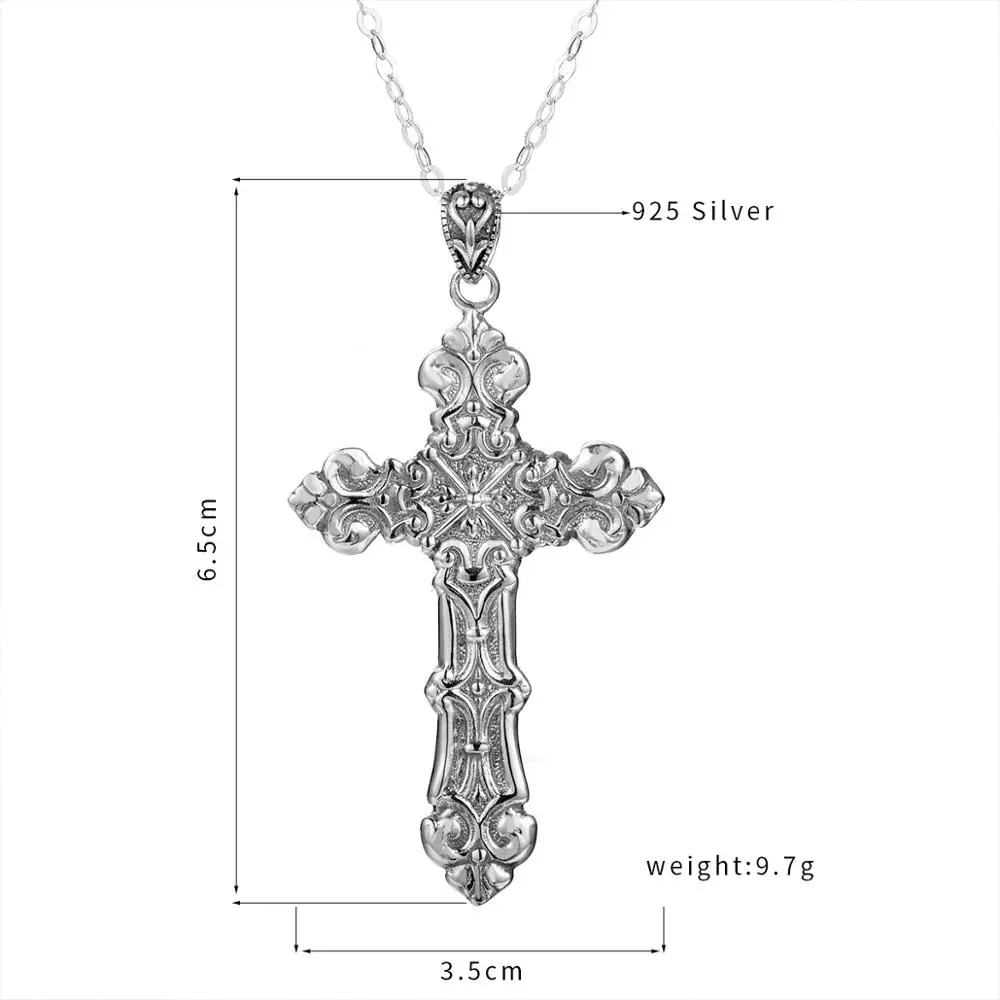 Кулон в виде Креста для мужчин и женщин из серебра 925 пробы|jewelry pendant|jewelry necklace