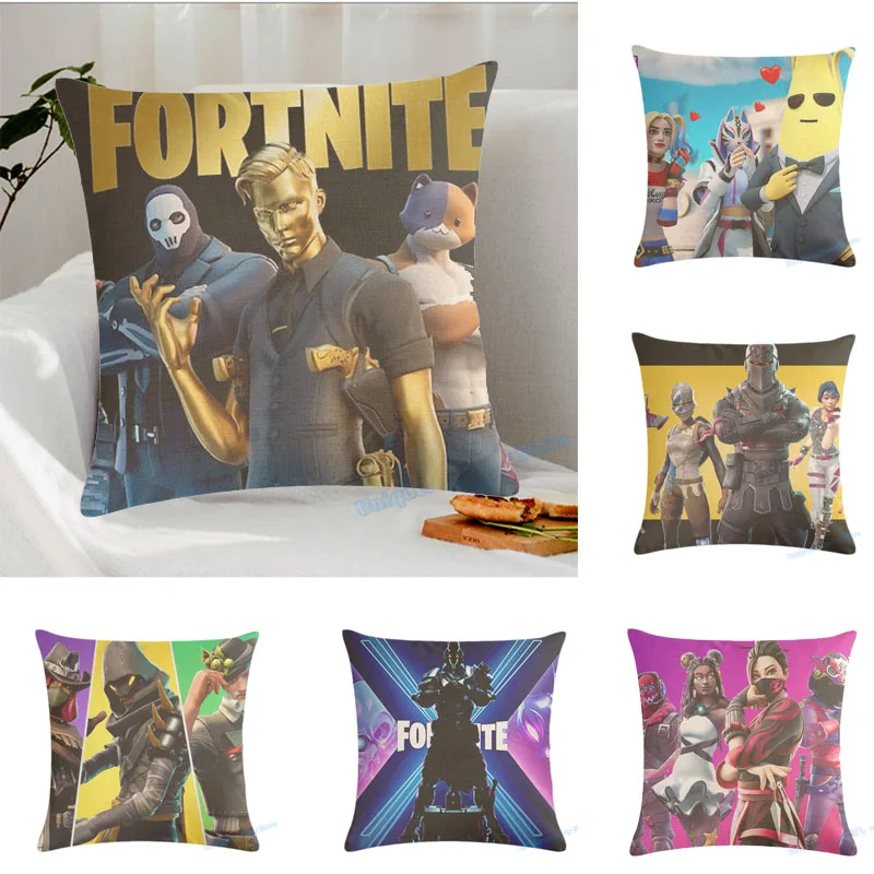 Fortnites льняная Подушка Чехол 45*45 две недели чехол для подушки с героями