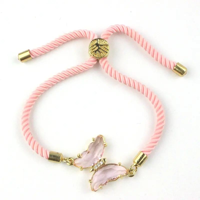 10 шт./лот новый дизайн цветной стеклянный браслет с бабочкой покрытый компонент