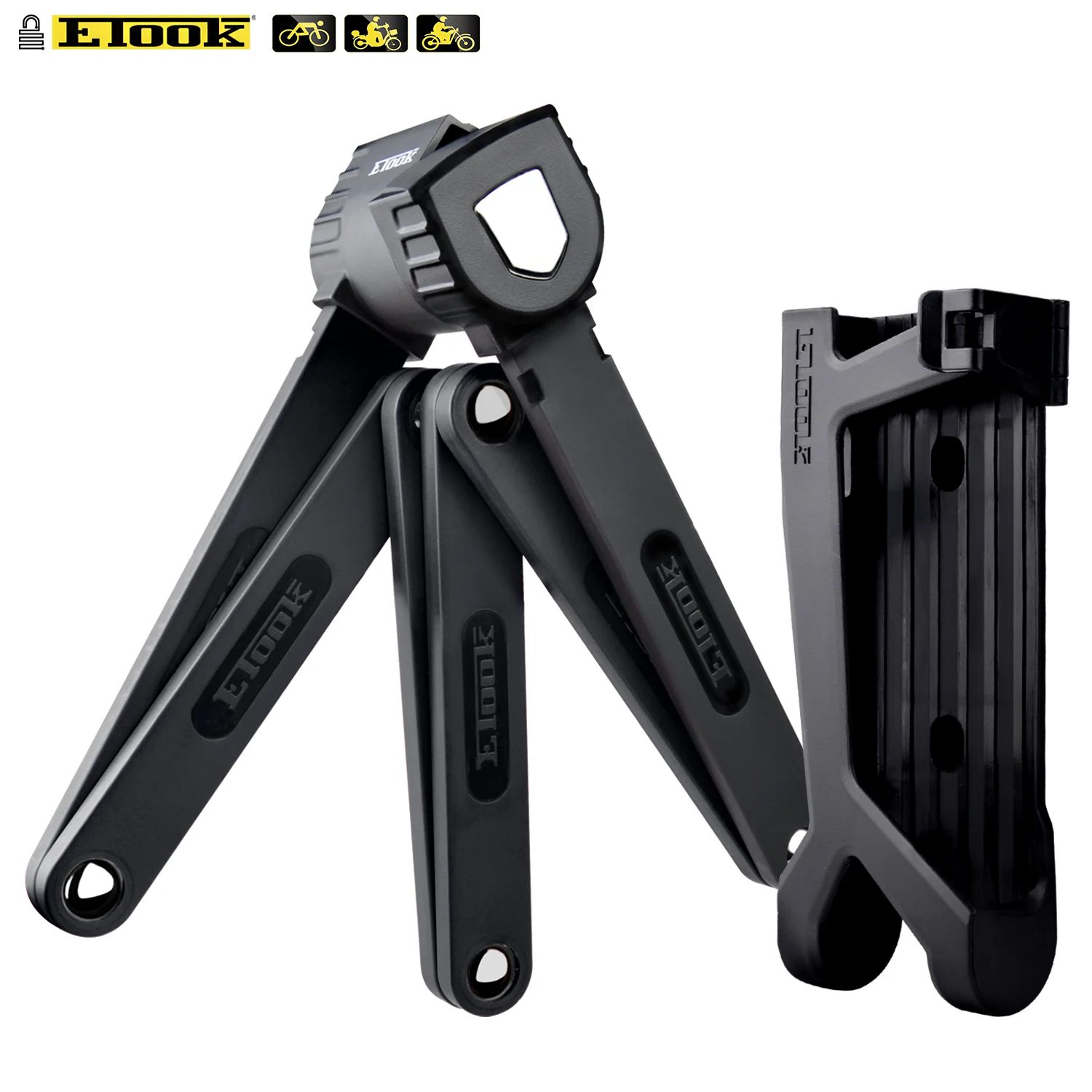 ETOOK Premium MTB Folding Bike Lock Professional Anti-theft Metal Foldable Bicycle Lock Keys Password Anti-cut Safety