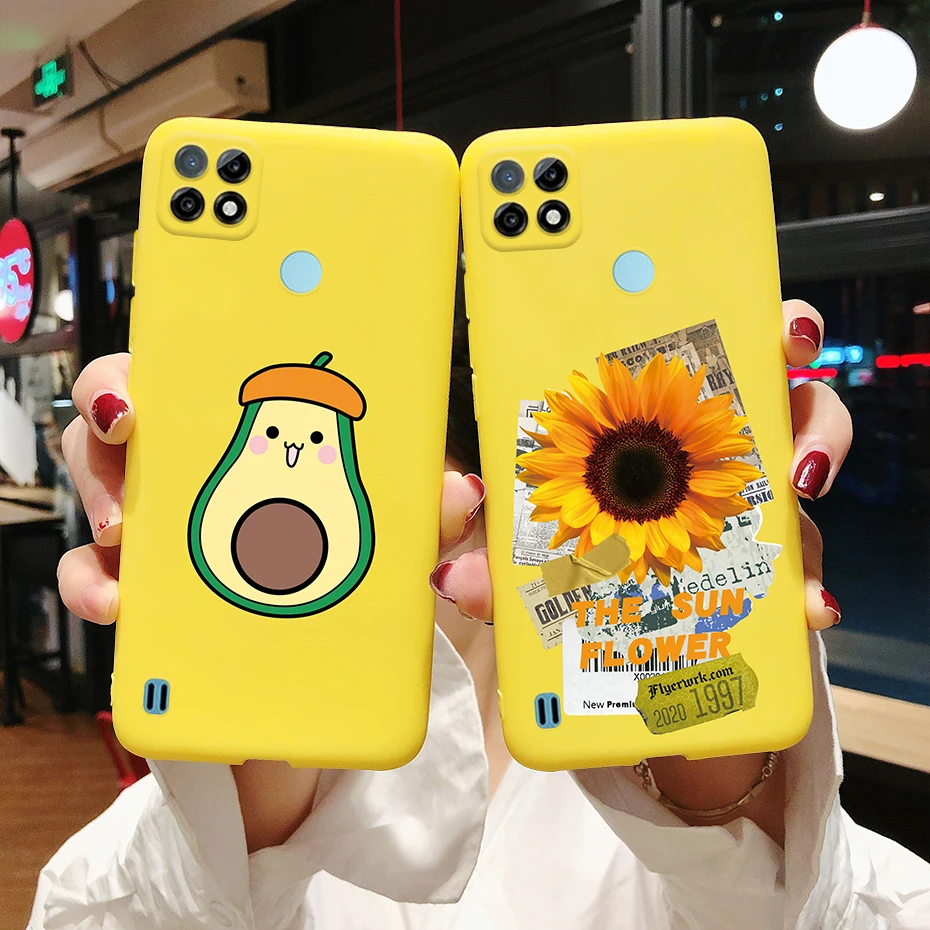 for oppo realme c21 case 6 5 cute painted cover matte soft silicone phone case for realme c21 2021 realmec21 c 21 case bumper free global shipping