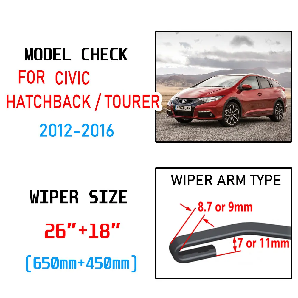 Щетки стеклоочистителя передние для Honda Civic 9 2012 2013 2014 2015 2016 | Автомобили и