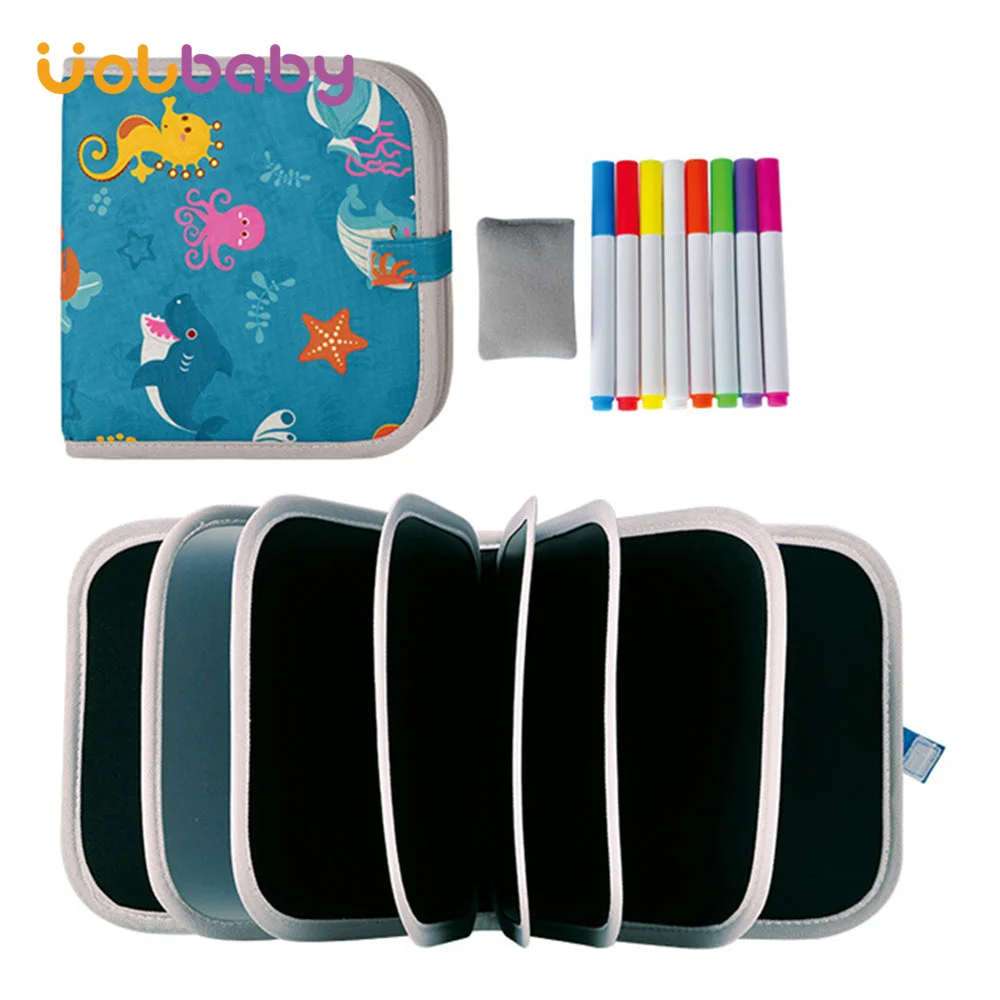 1 комплект Портативный со стирающимися чернилами рисунок Книга Мягкий мел доска