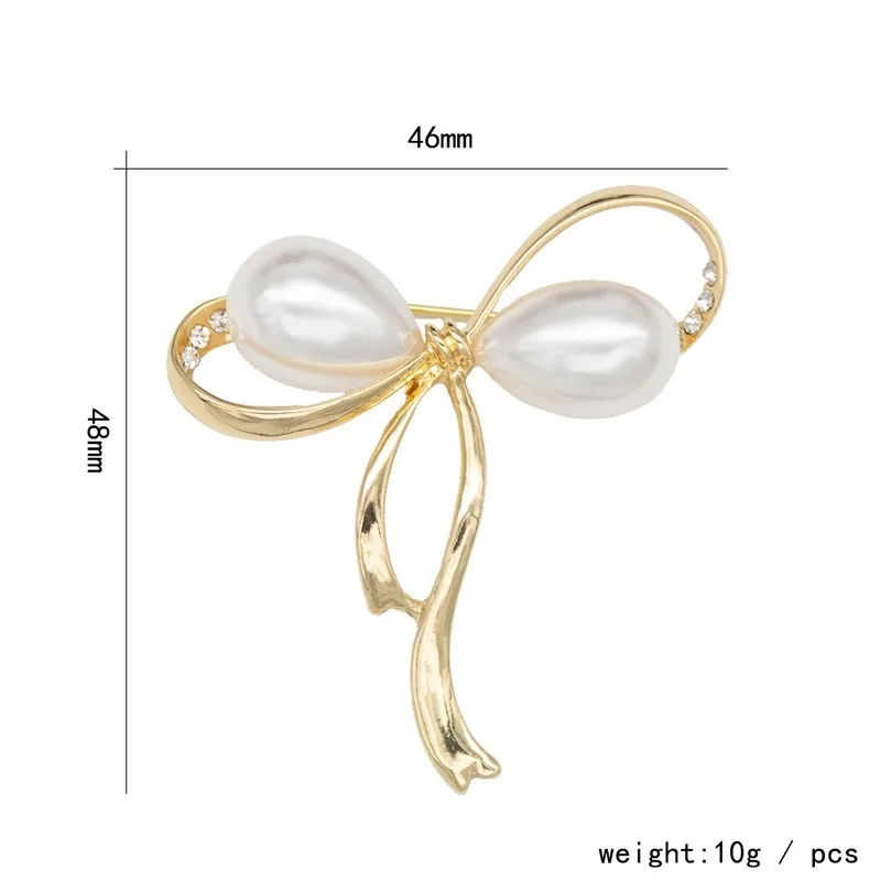 

New creative light proof Brooch hot sale pearl bow Fashion Pin