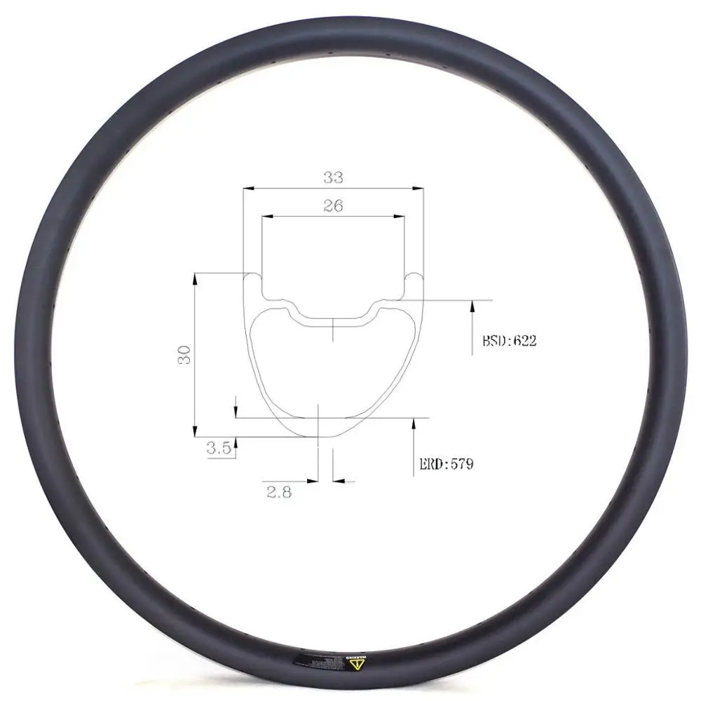 Ассиметричные карбоновые mtb диски ульсветильник 29er 33 мм ширина 27 5er бескамерные