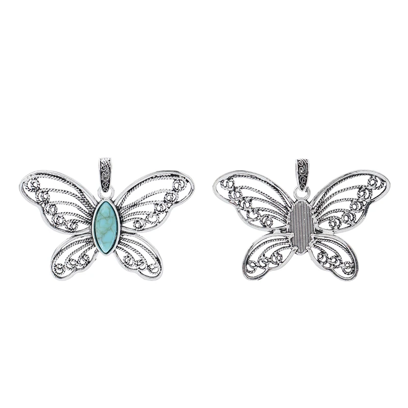 ZXZ 5 шт. большая филигранная бабочка и подвески из искусственной бирюзы для