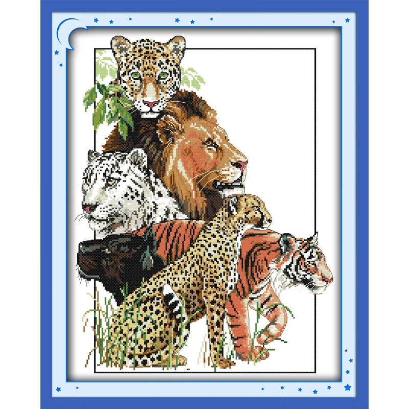 

Everlasting Love Beasts Picture Chinese Cross Stitch Kits Ecological Cotton Stamped 11CT DIY Gift New Year Decorations For Home