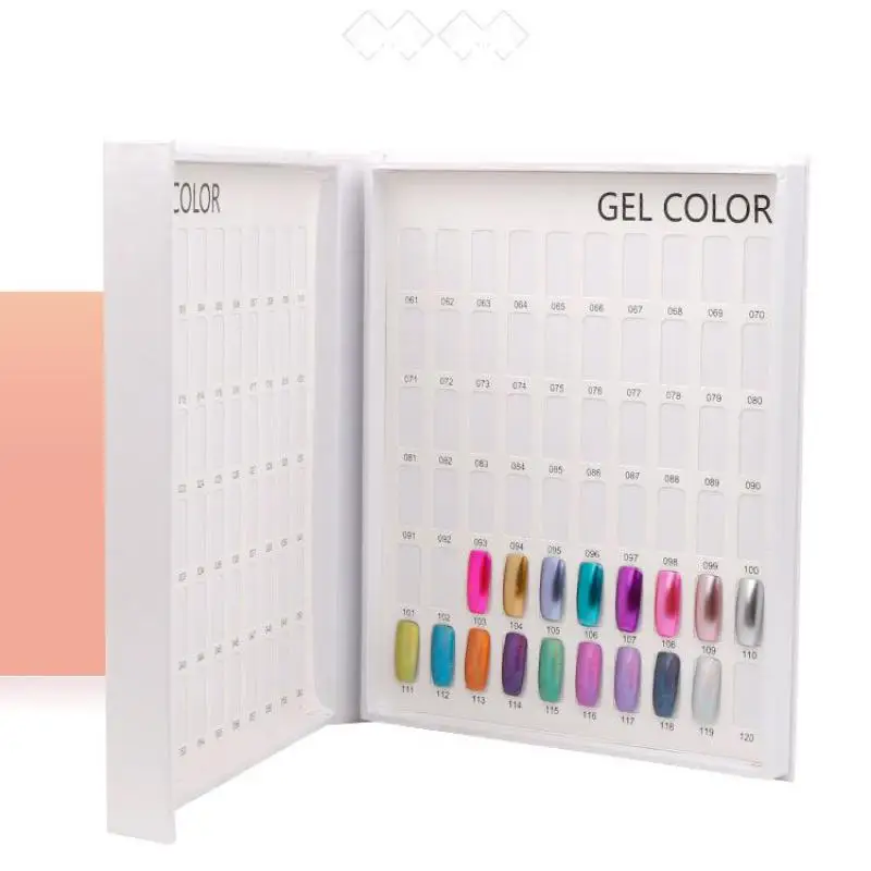 

Nail Color Card Book Nail Polish Color Card Nail Art Display Plate Nail Polish Glue Cost Nail Piece Display Book 120 Colors