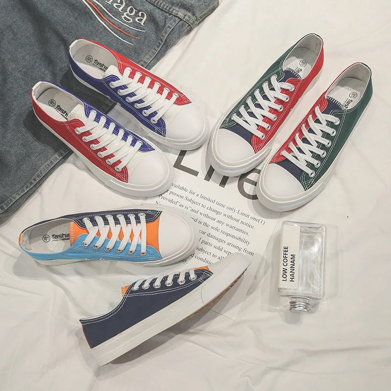 

Новинка 2021 года; Сезон весна-лето; Парусиновая обувь одного цвета; Мужская обувь; Модная молодежная обувь в Корейском стиле; Спортивная обув...