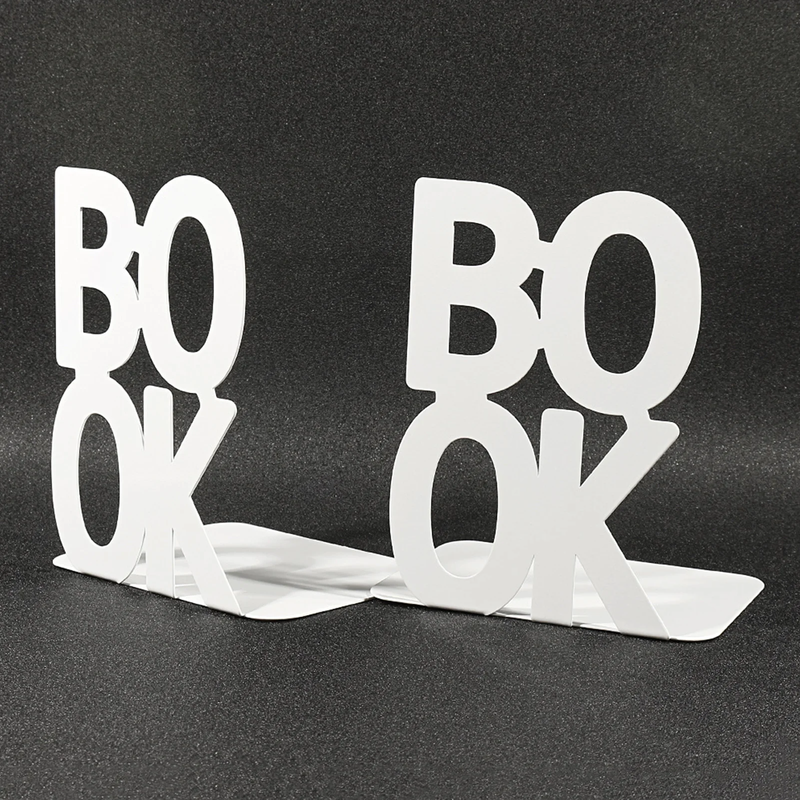 

1pair Book End For Shelves Library Home Office School L Shape Craft Support Storage Decorative Desktop Stand Metal