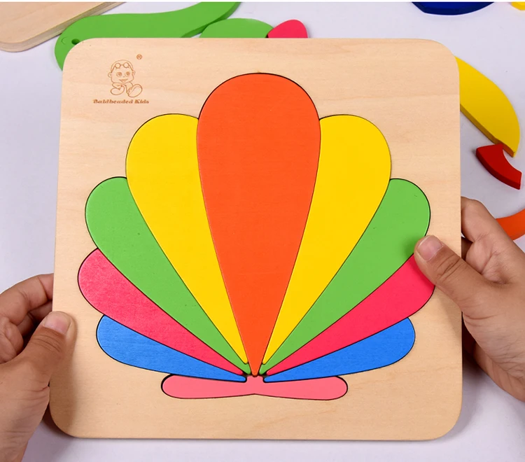 Детские развивающие 3D пазлы деревянные игрушки Классические однослойные с