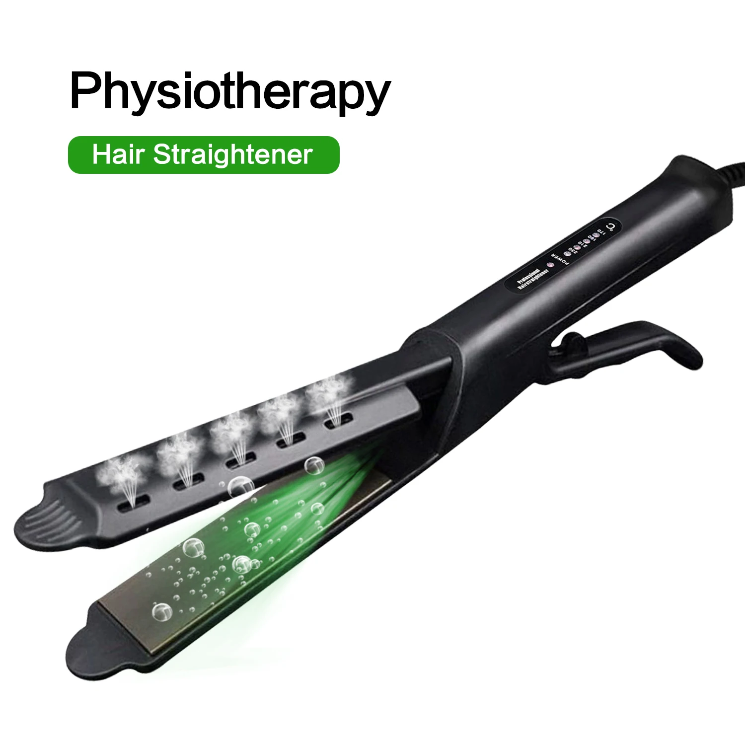 

Hair Straightener with Steam Salon Styling Tool Professional Nano Titanium Ceramic Steam Flat Iron Tourmaline Ionic Straigh Iron