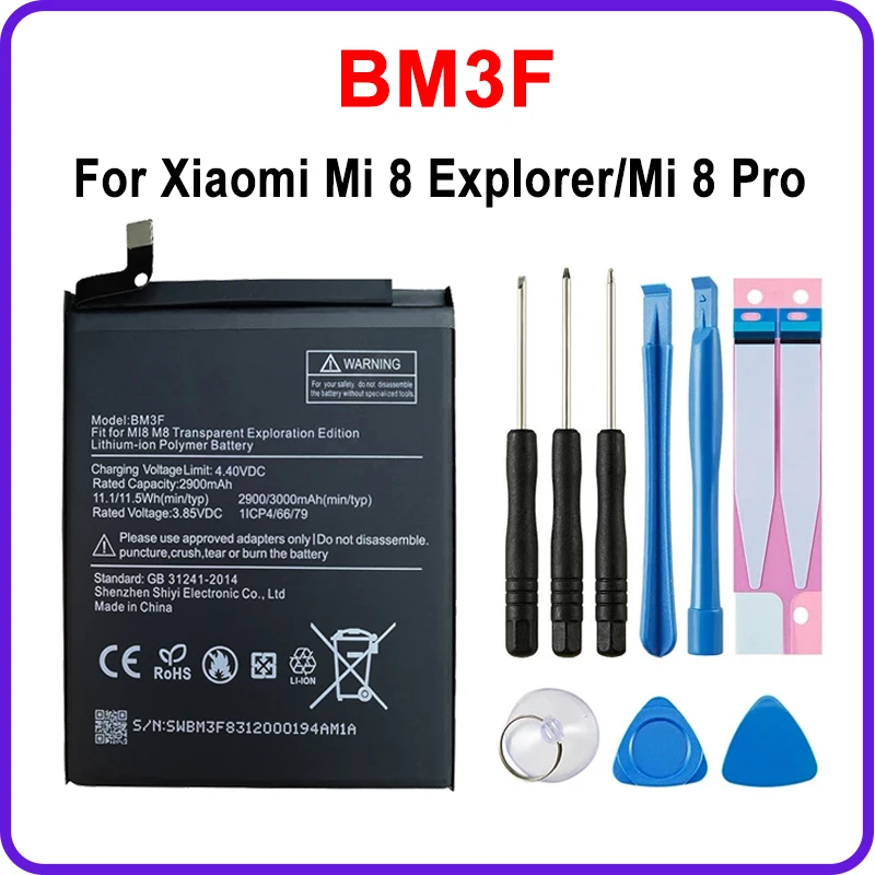 

High Capacity Phone Li-polymer Bateria +Free Tools Battery BM3F For Xiaomi Mi 8 Explorer/Mi 8 Pro