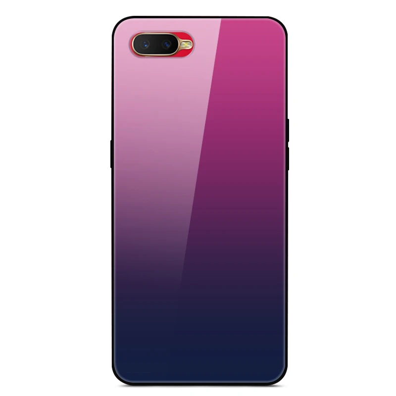 Темно-коричневый Для OPPO RX17 Neo чехол из закаленного стекла силиконовый бампер жесткая стеклянная задняя крышка для OPPO RX 17 Neo чехол Funda RX17 Neo RX17Neo - Цвет: Темно-коричневый