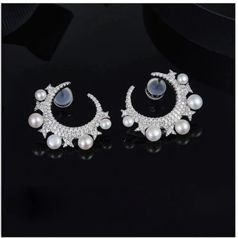 

Женские серьги из серебра 925 пробы, с жемчугом