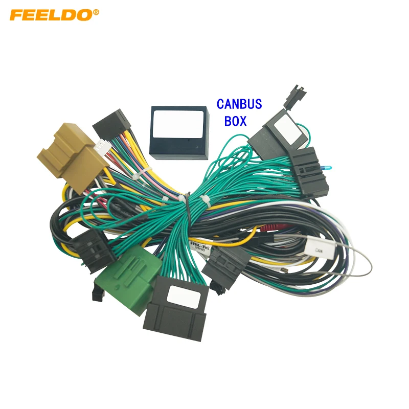 FEELDO Car Audio 16PIN Android Power Cable Adapter With Canbus Box For Chevrolet Cruze Buick Regal Verano Wiring Harness #HQ6558
