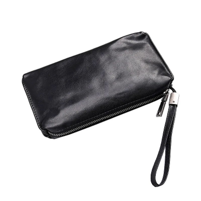 

Hand bag men's leather soft leather retro casual long wallet men's first layer cowhide mobile phone bag