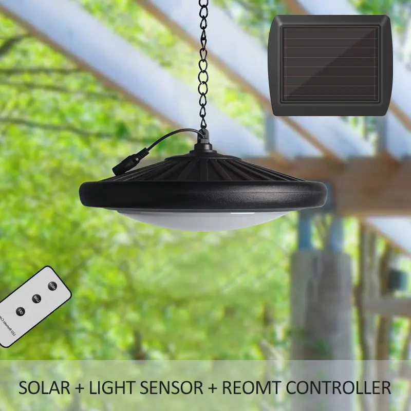 Ретро светодиодная Солнечная люстра подвесной светильник Led Открытый Двор Сад