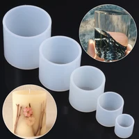 cylinder white transparent silicone mold resin candle mould crystal glue casting mould home jewelry making succulents clay molds
