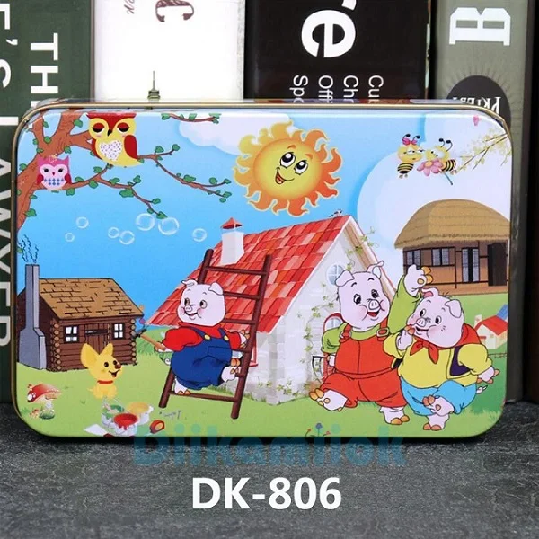 DK-806 Распродажа, 100 шт., мультяшная железная коробка, деревянные головоломки, игрушки для детей, раннее образование, развивающие интеллектуальные головоломки для детей - Цвет: DK-806