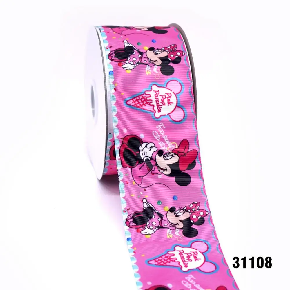 50 ярдов мультфильм напечатанный grosgrain ленты 31031 - Цвет: 31108