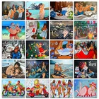 Толстуха 5D Diy Алмазная вышивка крестиком на рисунке, комиксов Полный Круглый Алмазная вышивка, девушка комплект камни в форме ромба 3D Алмазная мозаика Jq464