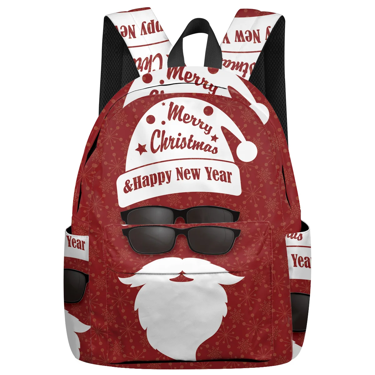 Рождественский рюкзак Санта Клауса с белой бородой для подростков дорожные