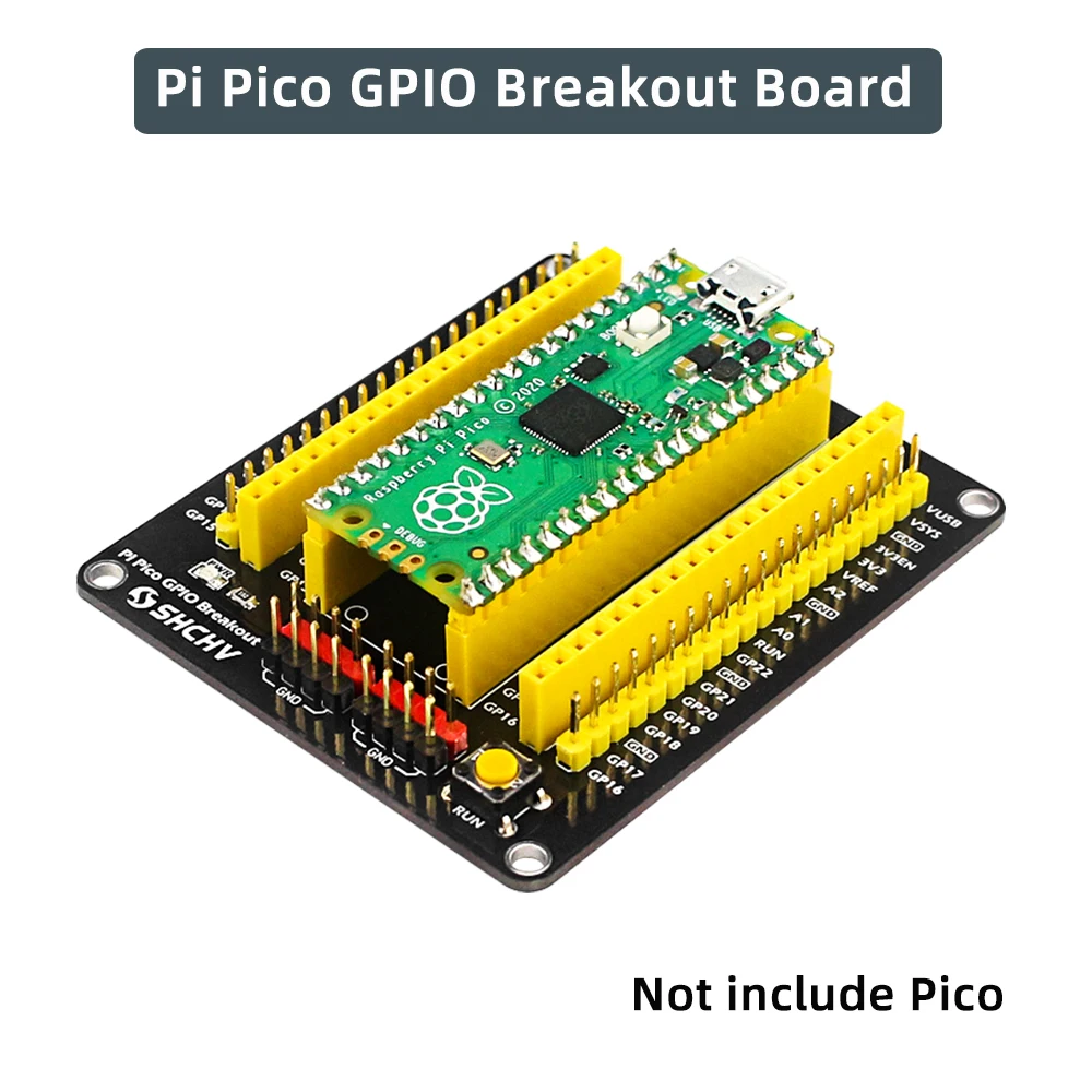Плата расширения Raspberry Pi Pico переходник с выключателем GPIO со штыревыми и