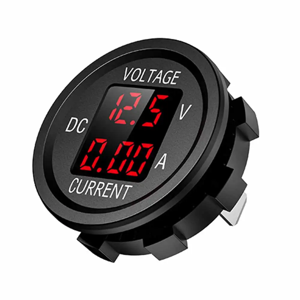 Цифровой вольтметр амперметр с светодиодный ем для автомобиля грузовика