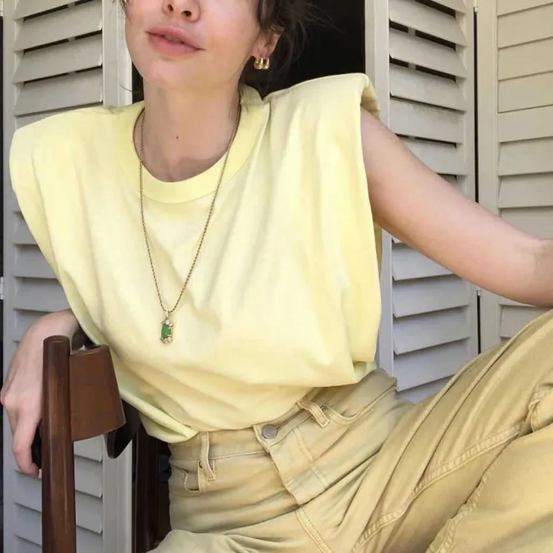 Женская Однотонная футболка с круглым вырезом черная/белая Повседневная