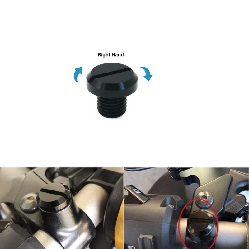 2 шт. винты с зеркальным отверстием по часовой стрелке для Suzuki Honda Yamaha Kawasaki Moto