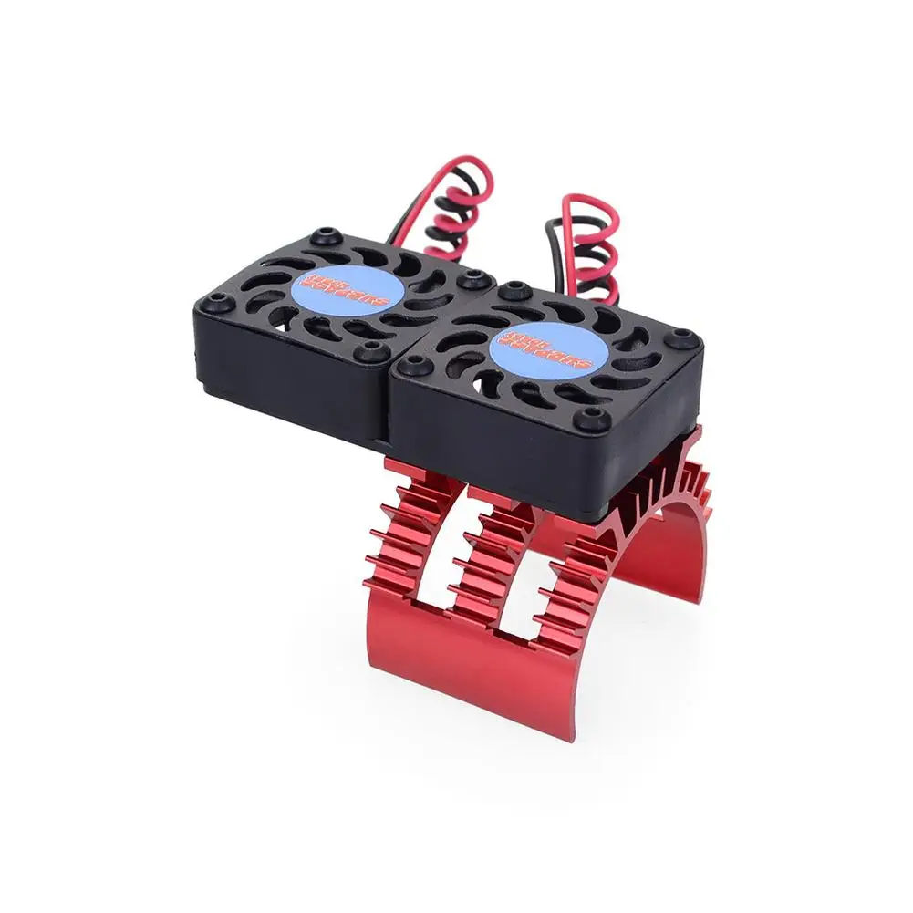 

Motor Heat Sink With Two Cooling Fan Brushless Brushed Motor For 1/10 Hsp Redcat Wltoys Rc Car 540/550 3650