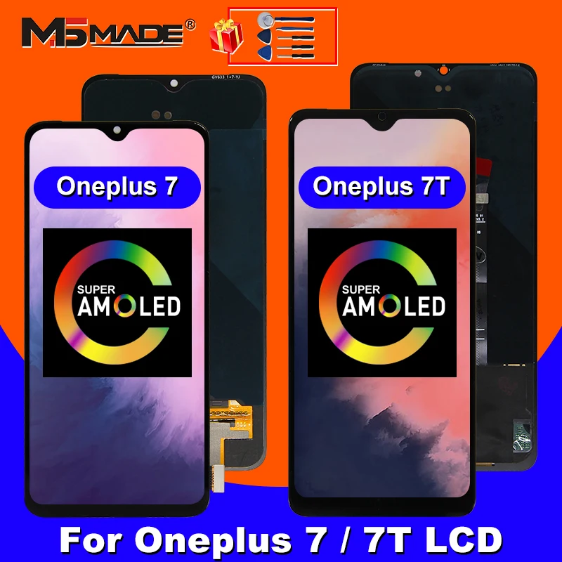 AMOLED для OnePlus 7T ЖК-дисплей сенсорный экран 1 + 7 дигитайзер Запасные части Oneplus |