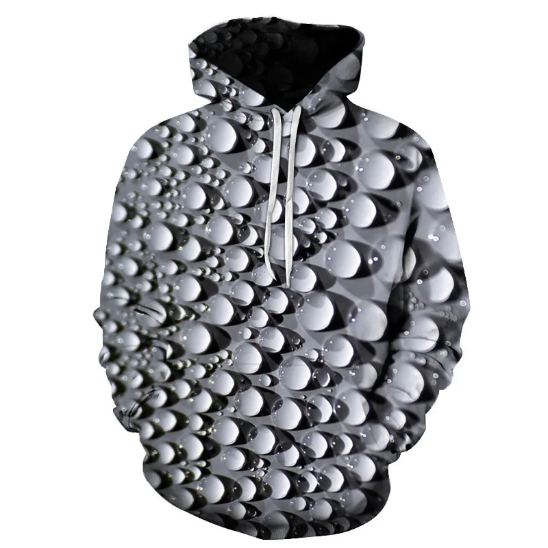 

2021 new 3D printing creative personality droplet Slim Sweater men and women fall leisure men and women fall and winter hoodies