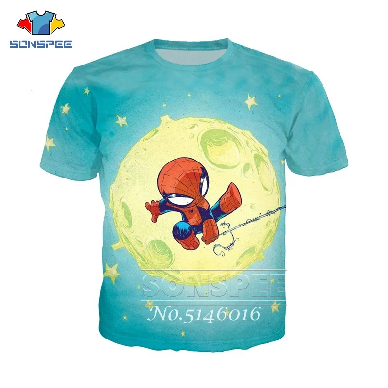 SONSPEE Человек паук Веном Супермен Зимний Солдат Marvel 3D принт футболка летние