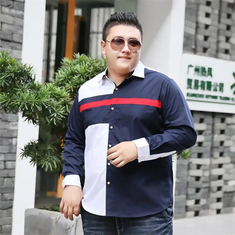 

8XL 7XL PLUS SIZE Men's classic Striped shirt Long sleeve dress shirt men Business formal shirts Mens clothing camisa masculina