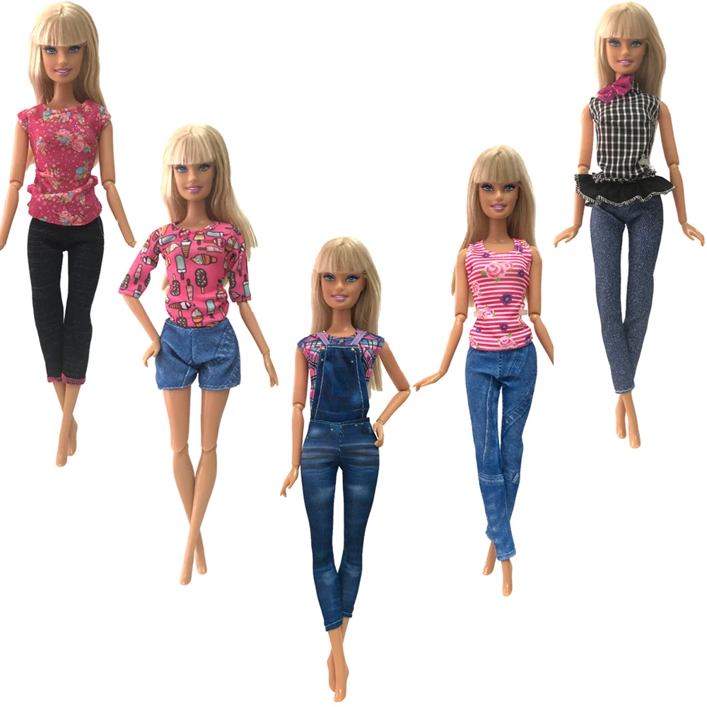 NK 5 шт./компл. распродажа платье благородное для куклы Барби модный дизайнерский