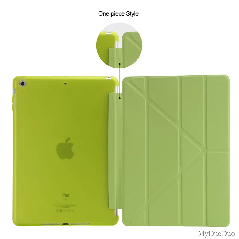 green Чехол для нового ipad 9,7 дюймов, для ipad модели A1822 A1823 A1893 A1954 Мягкий ТПУ чехол-накладка силиконовый Magentice Smart cover - Цвет: green