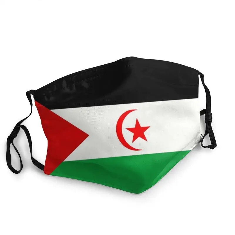 

Flag Of Western Sahara Mask Anti Haze Dustproof Reusable Face Mask Protection Cover Men Respirator Mouth-Muffle