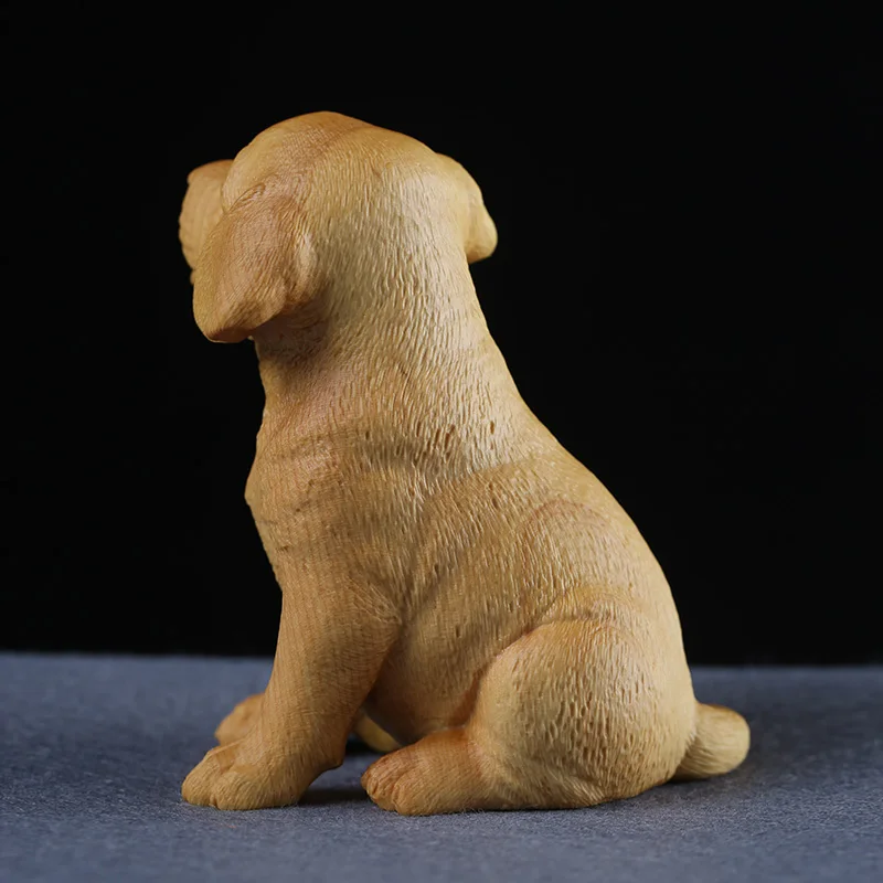 Китайская деревянная Статуэтка счастливая собака Процветающая для богатства и