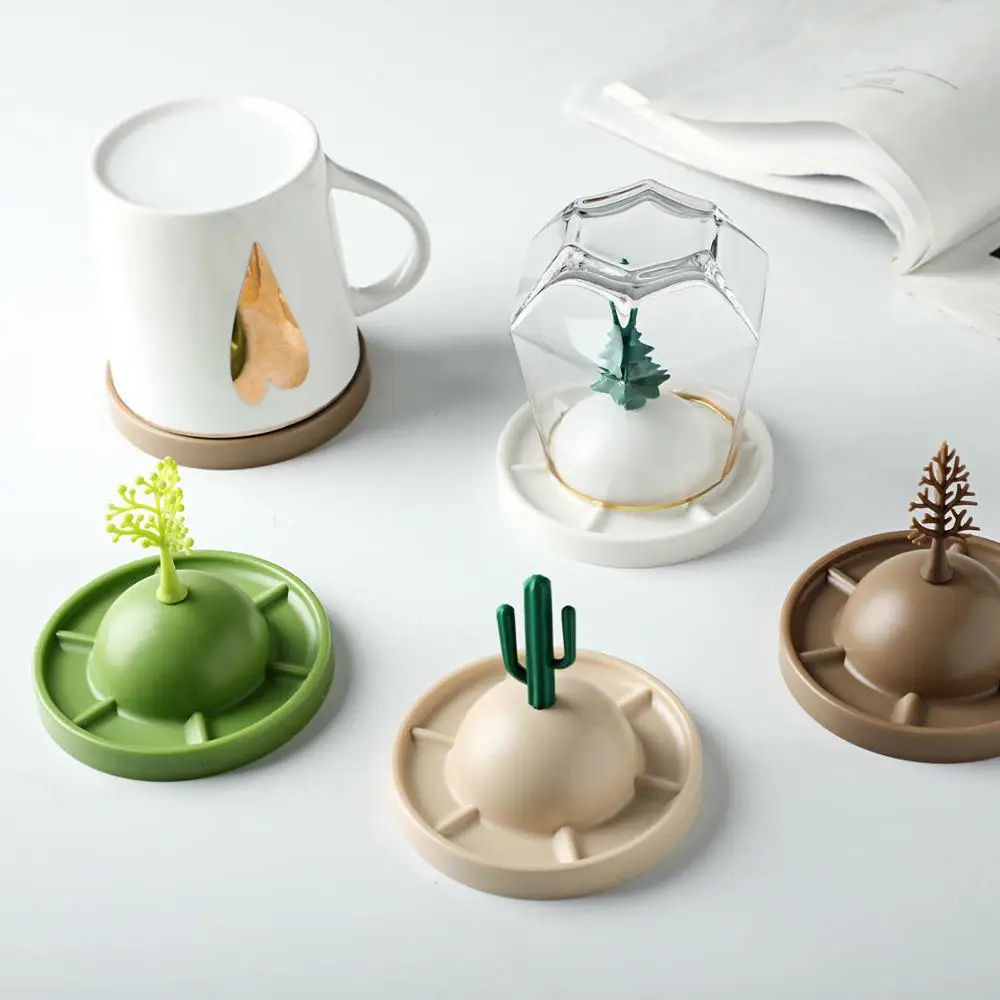 

4pcs/set ABS Kitchen Shelf Cups Organizer Cute Cup Storage Rack Coffee Mug Cup Holder Drying Rack Drain Hanger Stand Shlves