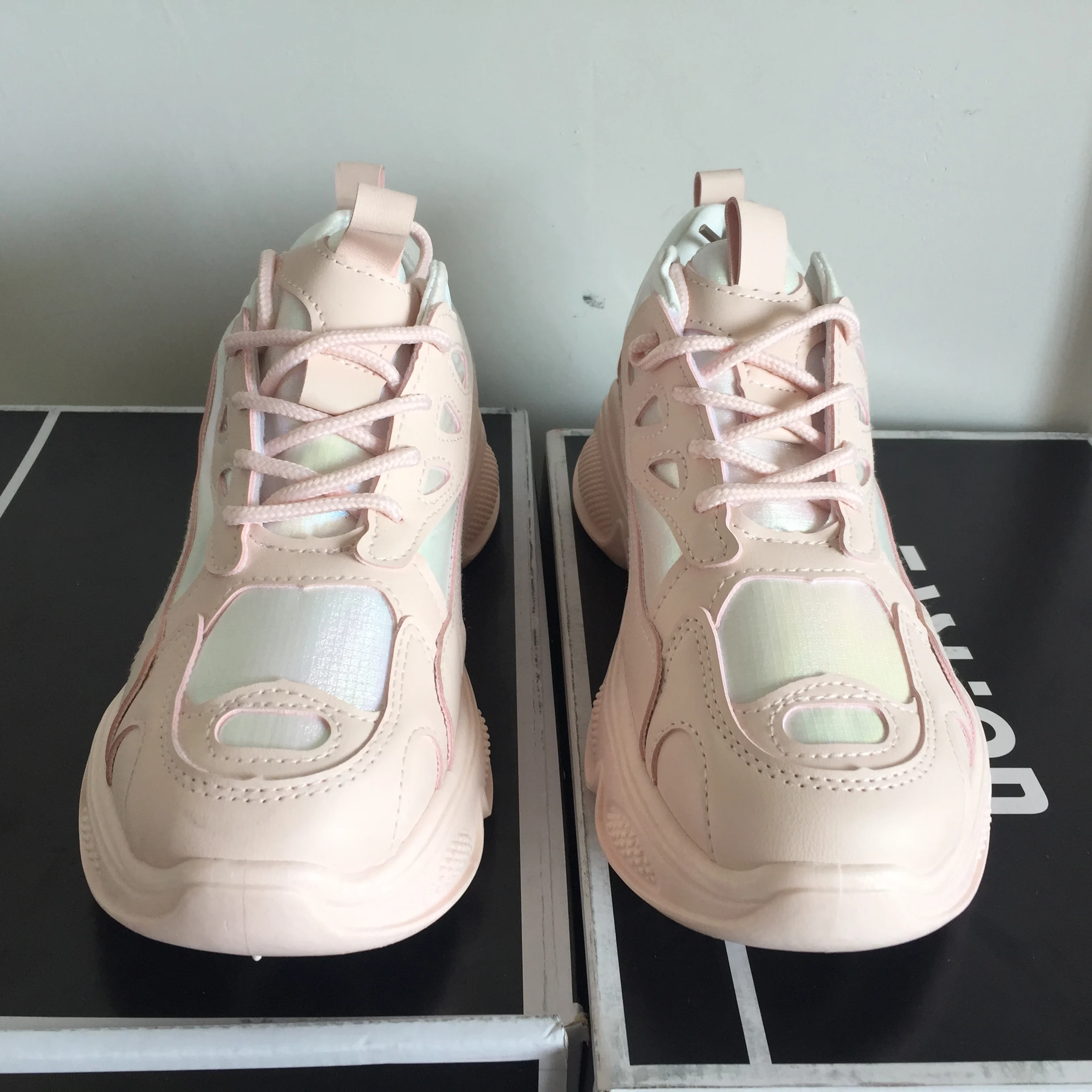 Женские кроссовки Basket Femme; модные белые женские кроссовки на толстой платформе; повседневная обувь из искусственной кожи; цвет розовый; Schoenen Vrouw
