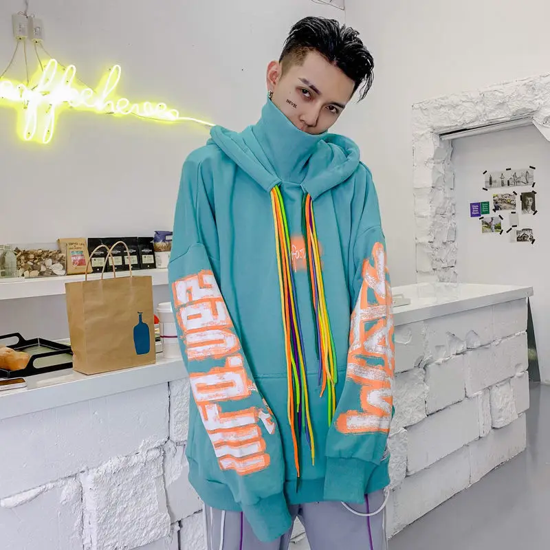 

Cool Men White Hoodies Japanese Casual Harajuku Autumn Sweatshirts Hip Hop Streetwear Hoody Funny Pullover Rock Hoodie Tops Male