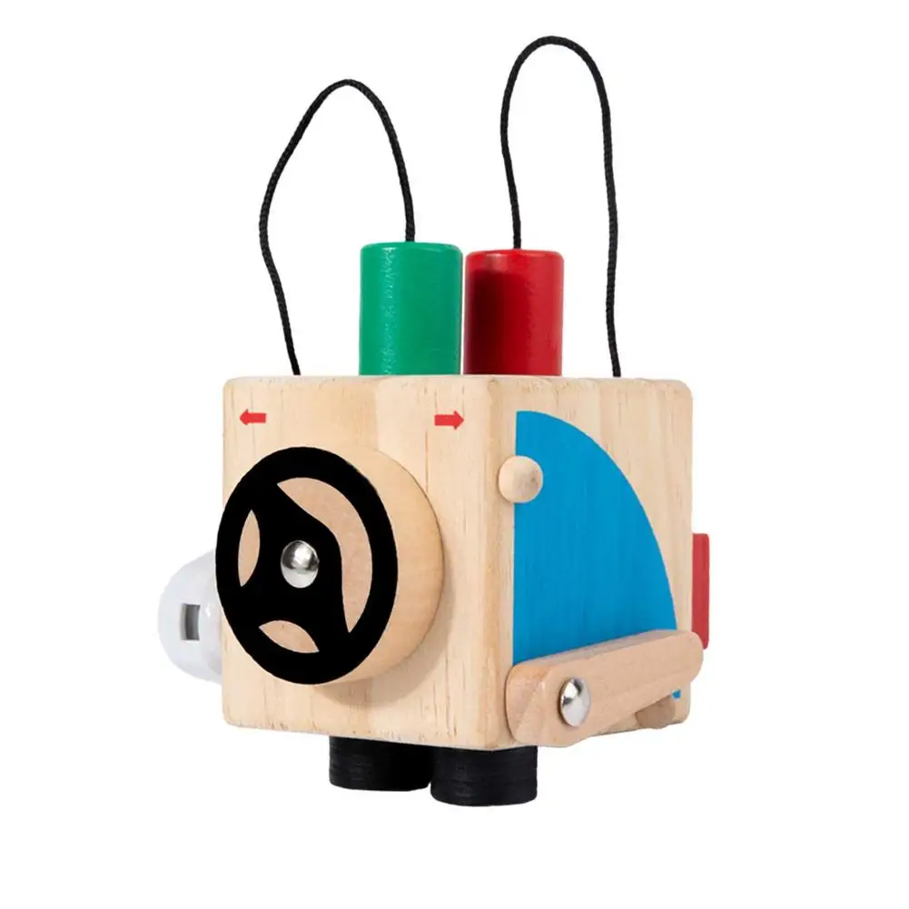 

Busy Block Toy Wooden Activity Play Block Multifunctional Toy Cube Childhood Interactive Montessori Wooden Toy For Kid Over 1 Ye
