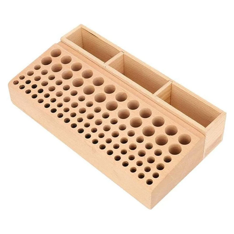 

Leather Craft Tool Holder 101 Holes Wood Leathercraft Tool Rack Wooden Leather Craft Stamp Punch Tool Stand Holder Box CNIM Hot